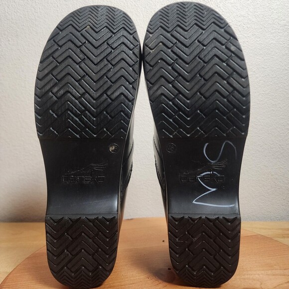 Dansko Professional Shoes Mens Size 12.5 Black Leather Slip On Comfort Clogs main image 16